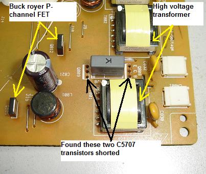 benq c5707 transistor
