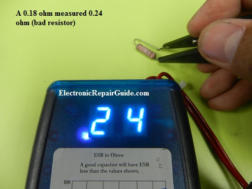 esr meter check on low ohm resistor