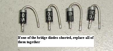 shorted bridge diodes