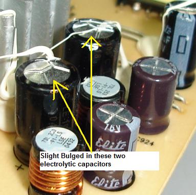 bulged capacitor